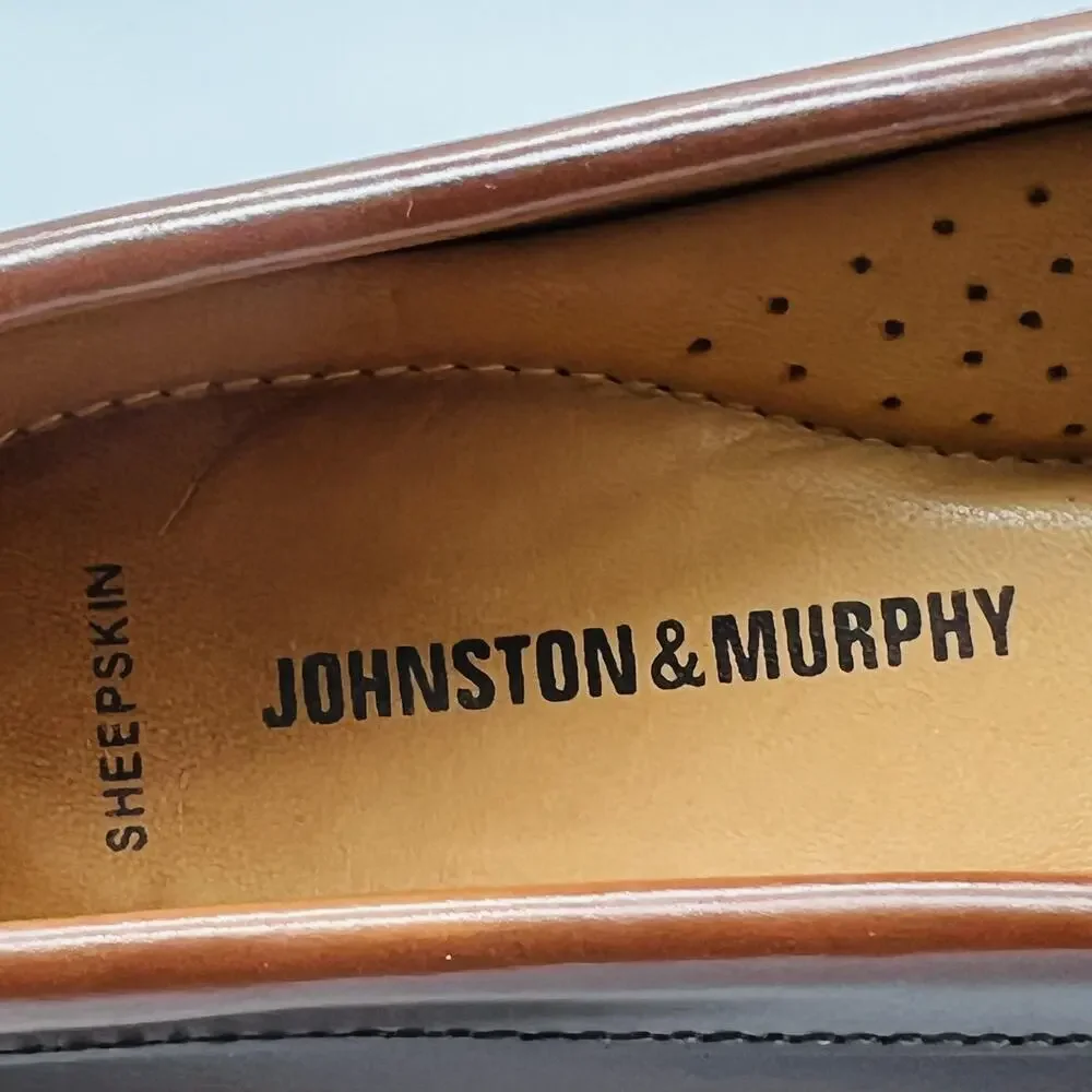 Johnston & Murphy Shoes Mens 9 Brown Leather Tassel Loafers Slip On Dress Casual